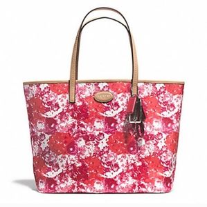Barbie pink floral Coach tote